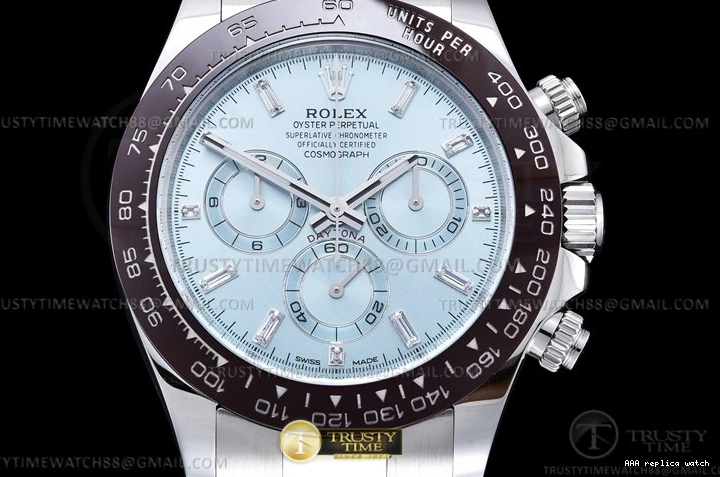 Rolex aaa copy 116500 CER Clean 904L I-Blu A4130 ROLDYT0442 -Daytona Brn Dia SS 1101